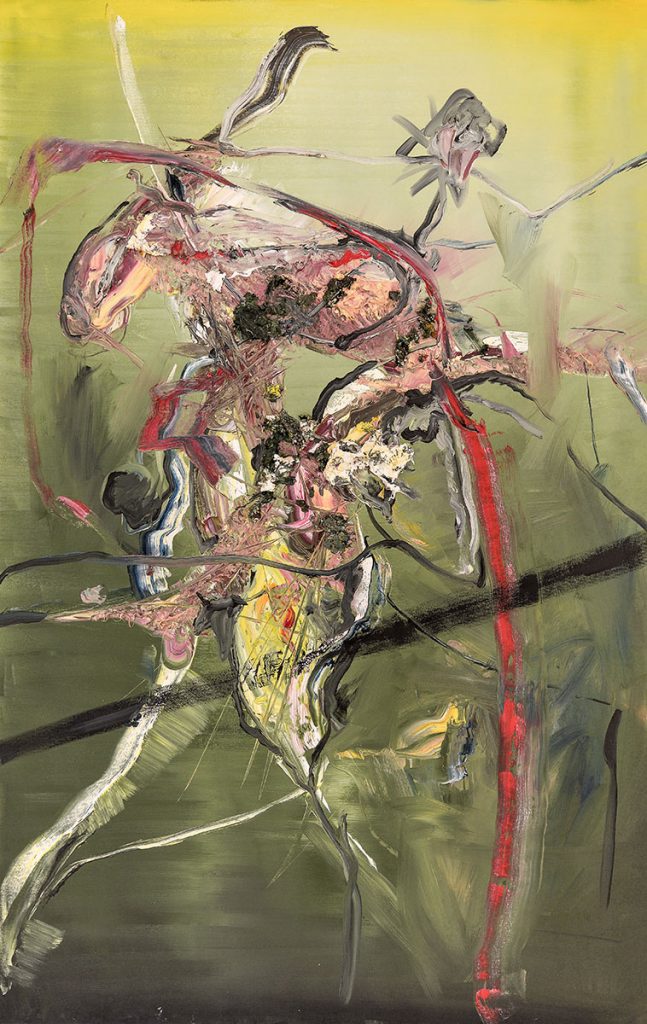Oil-on-canvas-Oilpainting-abstract-contemporary-2006-Marcela-Margret-Kamans-Kozlik-Kunst-green