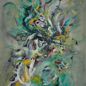 70x100 Acryl auf Leinwand, 2022 Abstrakte Acryl Gem&auml;lde 2022 MMK