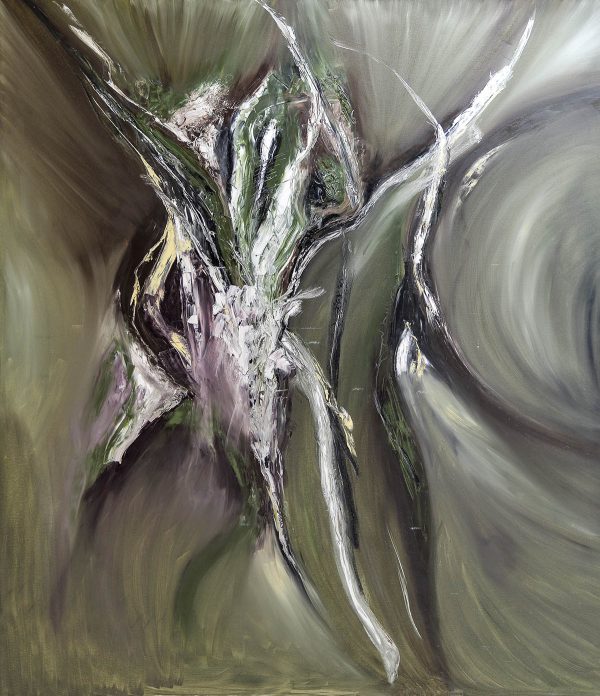 „Tanzende“ – abstraktes Öl-Gemälde von Marcela M. Kozlik, 130×160 cm