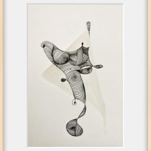 „Verkörpert“ – Aquarell und Tusche auf Papier, 14 × 21 cm, 2021